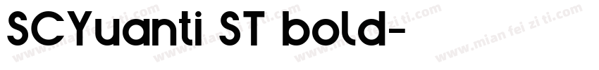 SCYuanti ST bold字体转换